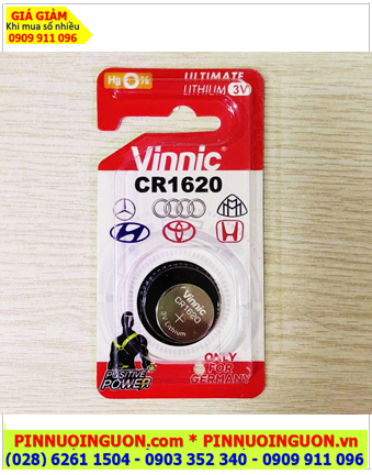 Vinnic CR1620-BP1, Pin 3v lithium Vinnic CR1620-BP1 chính hãng (Loại vỉ 01viên)